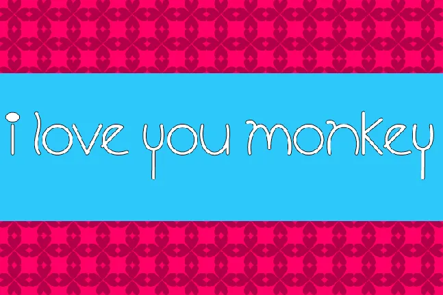 I Love You Monkey font