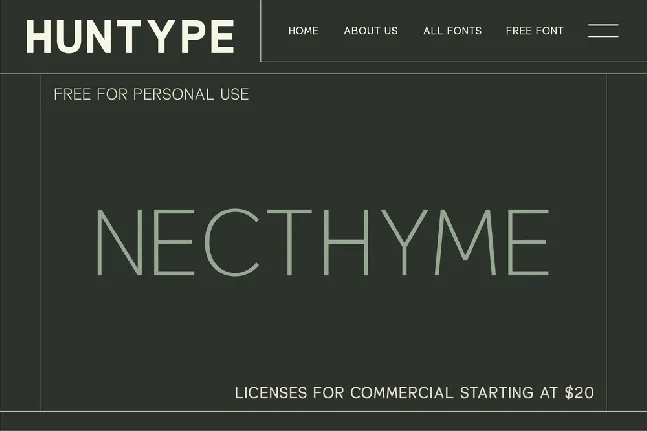 Necthyme font