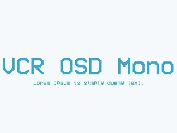 VCR OSD Mono font