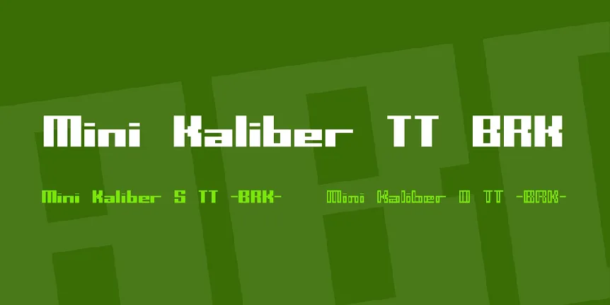 Mini Kaliber TT BRK font