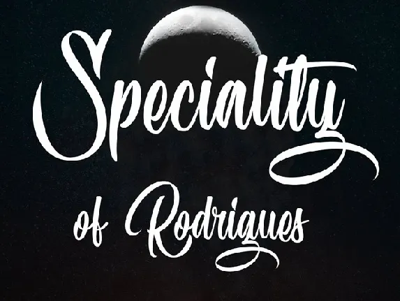 Speciality of Rodrigues font