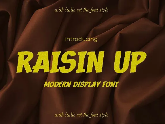 Raisin Up font