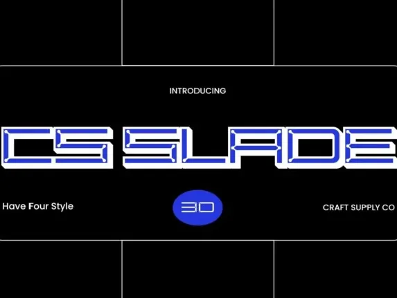 CS Slade 3D font