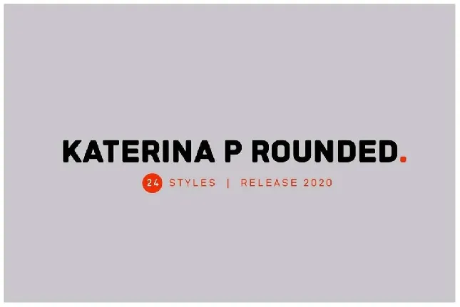 Katerina P Rounded font