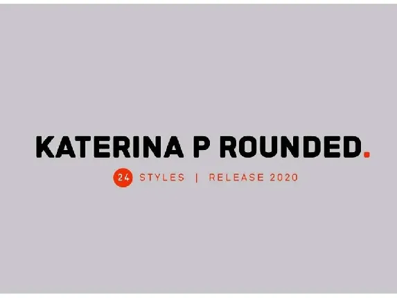 Katerina P Rounded font