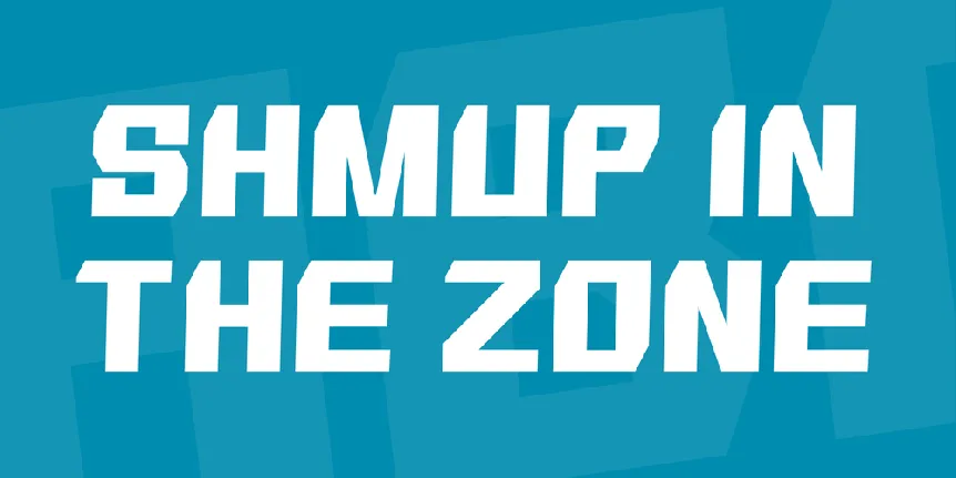 SHMUP in the zone font