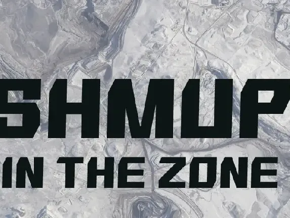 SHMUP in the zone font