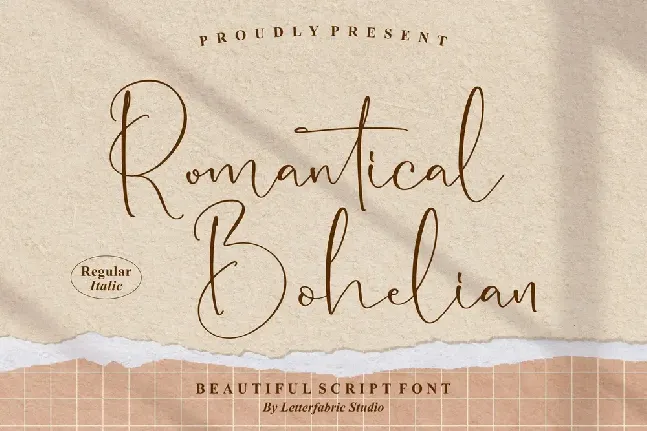 Romantical Bohelian font