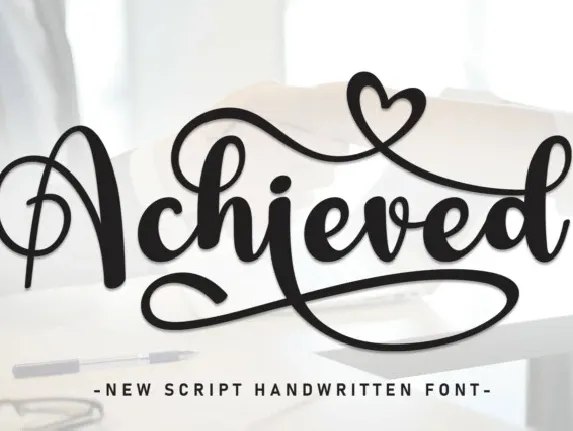 Achieved Script font