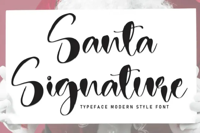 Santa Signature Script font