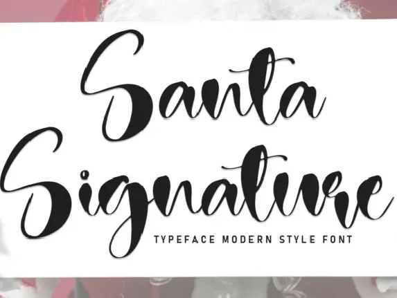 Santa Signature Script font