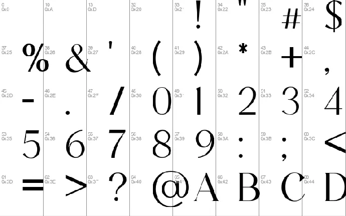 Solenoidal font