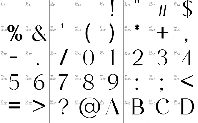 Solenoidal font