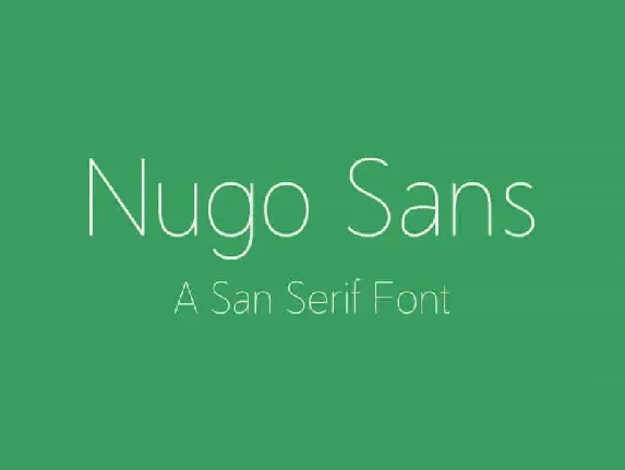 Nugo Sans – Free font