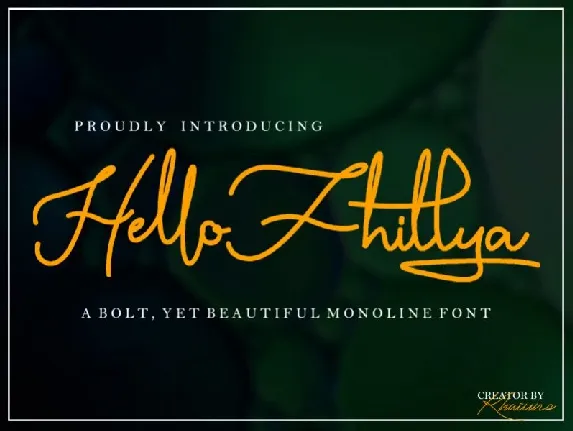 Hello Fhillya Script font