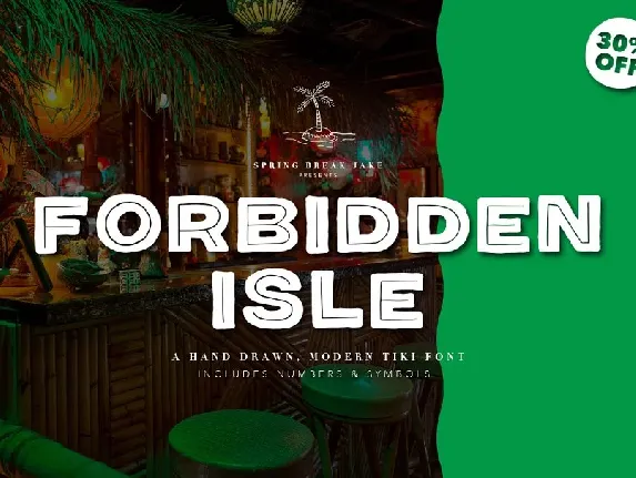 Forbidden Isle Tiki font