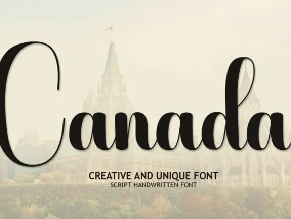 Canada Script Typeface font