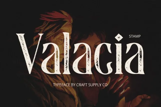 Valacia Stamp font