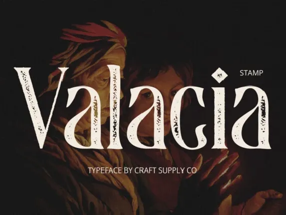 Valacia Stamp font