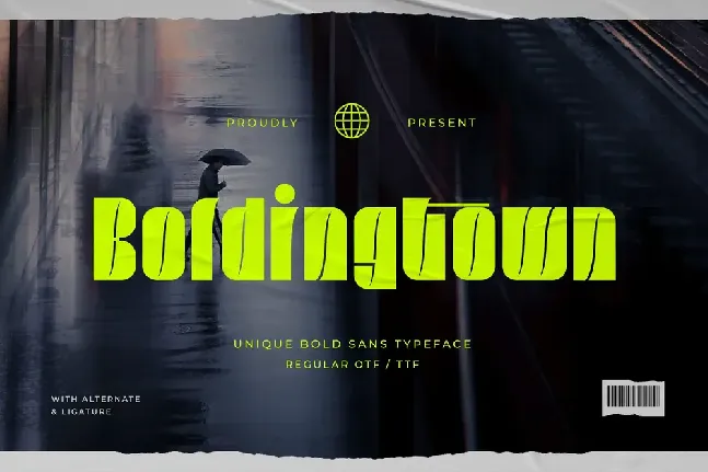 Boldingtown Free Trial font