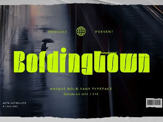 Boldingtown Free Trial font