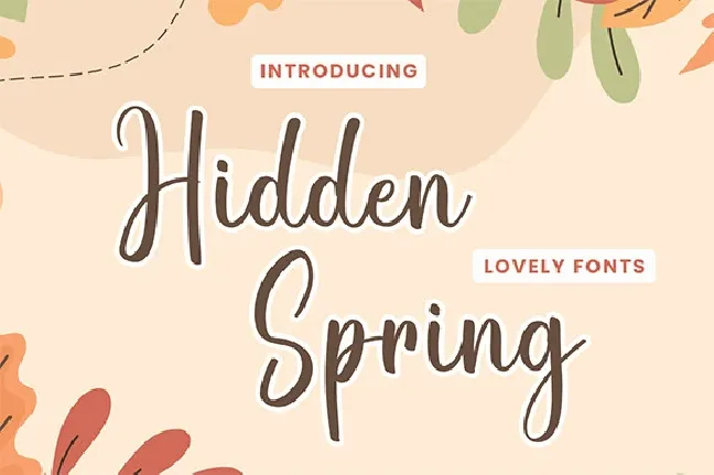 Hidden Spring font