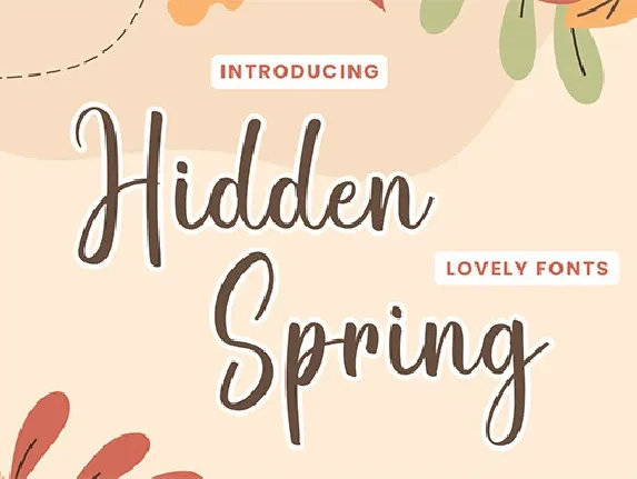 Hidden Spring font