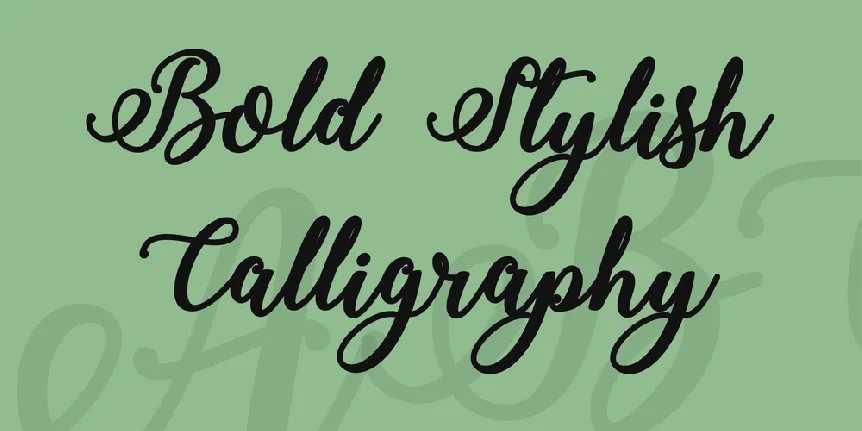 Bold Stylish Calligraphy font