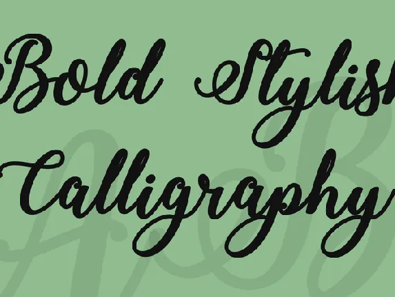 Bold Stylish Calligraphy font