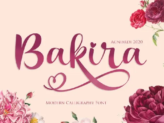 Bakira Modern Calligraphy font