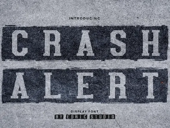 Crash Alert font