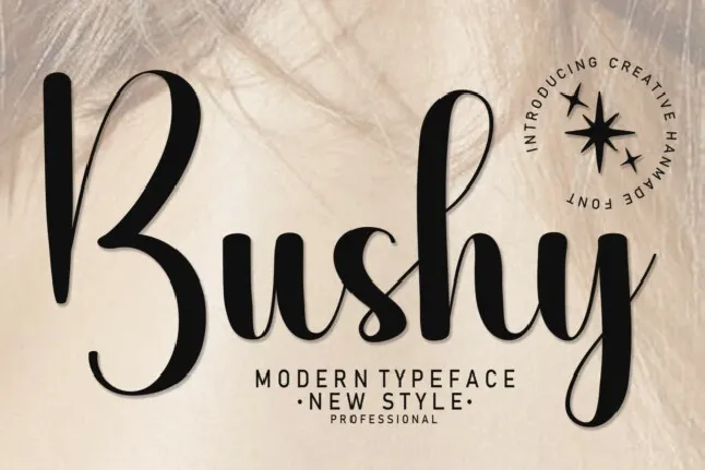 Bushy Script font