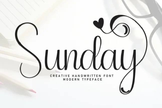 Sunday Calligraphy font