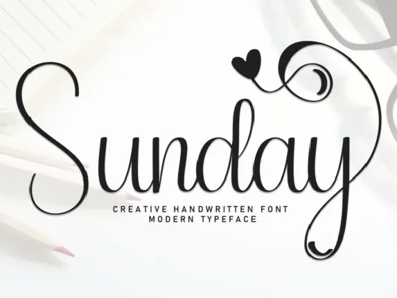 Sunday Calligraphy font