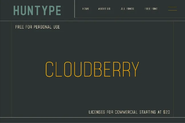 Cloudberry font