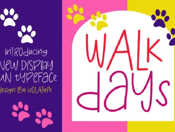 Walk Days font