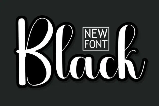 Black Script Typeface font