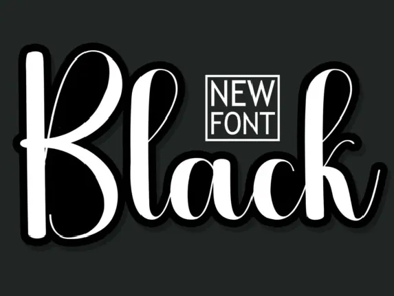 Black Script Typeface font