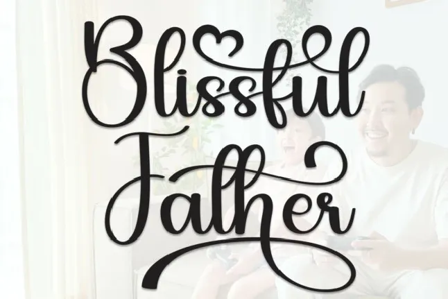 Blissful Father Script font