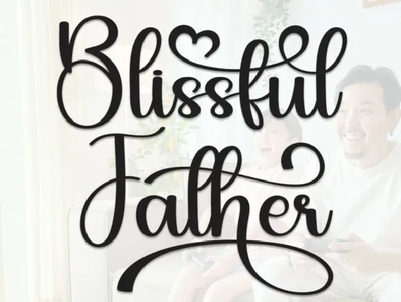 Blissful Father Script font