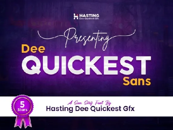 Dee Quickest Sans font