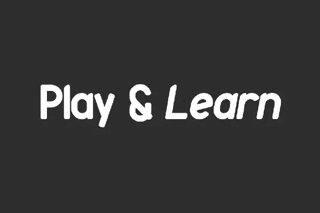 Play And Learn Demo font