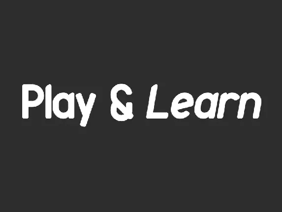 Play And Learn Demo font