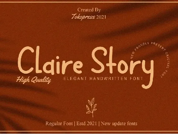 Claire Story font