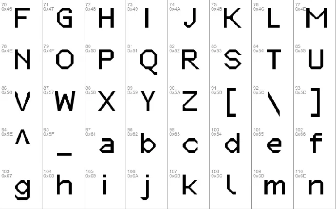 Micro Six font