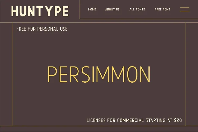 Persimmon font