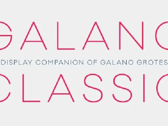 Galano Classic Family font