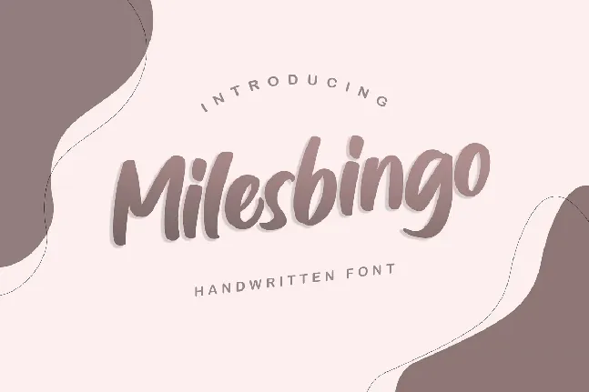 Milesbingo font