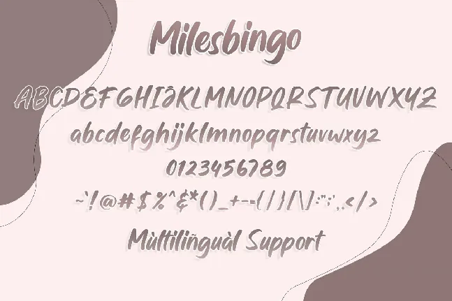 Milesbingo font