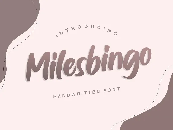 Milesbingo font